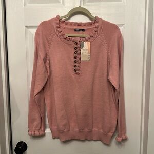 BTFBM ruffled sweater. XL